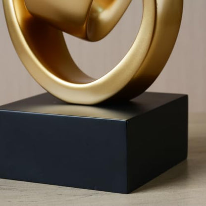 HAUCOZE Modern Abstract Sculpture Art Collectible Statue Home Decor Table Centerpiece Gift for Desktop Bookshelf Polyresin 17.0 Inch
