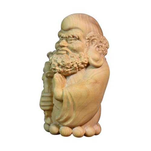 Hemobllo Wooden Buddha Statue Ornament Zen Decor Indoor Outdoor Home Office Decor