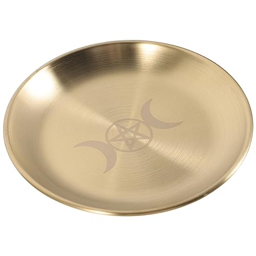 Bed Side Table Tray Candle Holder Altar Decorative Tealight Tray for Table Simply Decoration B Desk Supplies - color: Golden 2
