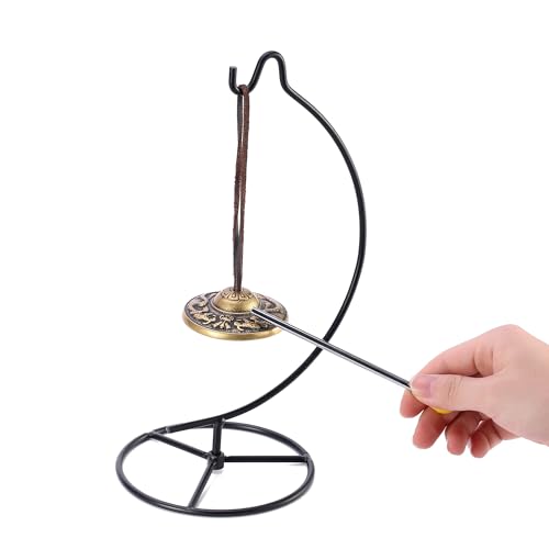 Tingsha Chime Bells 2.5" Table Healing Bell with Striker,Tibetan Finger Cymbals for Spiritual Healing Mindfulness Meditation Yoga Buddhist, Relaxation(2 Dragons Embossed)