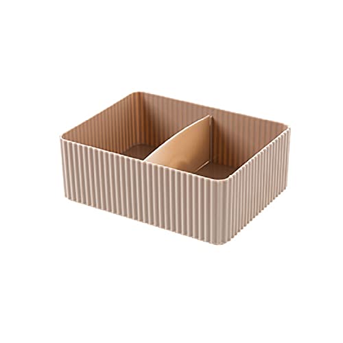 Plastic Home Office Bathroom Storage Box Grid Desktop Sundries Storage Box Makeup (Color : Coffee M) - color: Coffee M