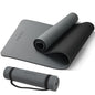PAIDU Yoga Mat Non Slip Anti-tear,extra thick-2/5 inch（10MM）High Resiliency Professional POE Yoga Mats for Women Men Kids,72"x24"inch,Workout, Yoga, Pilates and Floor Exercise, with Carrier Strap - color: Grey+Black.