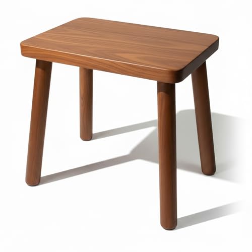 13.4inch Wooden Step Stool for Adults,Small Wooden Stool with Non-Slip Feet,Removable Plant Stand,Compact Square Design for Bedroom Office Bathroom Garden(Brown, Large) - color: Brown, size: Large