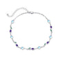 CRMAD 925 Sterling Silver Daisy/Sunflower Moonstone Anklet Daisy Flower Ankle Bracelet for Women Beach Dainty Jewelry - size: 7+2 inch, style: tulip