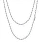 Twist Chain Necklace 2/3/5/8MM Braided Rope Chain Necklace for Men Stainless Steel Rope Jewelry for Men & Women Rope Chain for Pendant 18/20/22/24 Inch with Delicate Gift Box - size: 22 inches, style: 8mm width-steel