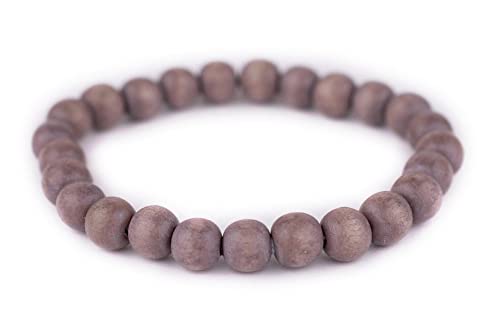 Wood Bead Bracelet - color: Brown, size: Medium Beads