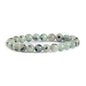Justinstones Gem Semi Precious Gemstone 8mm Round Beads Stretch Bracelet 7 Inch Unisex - color: Kiwi Jasper