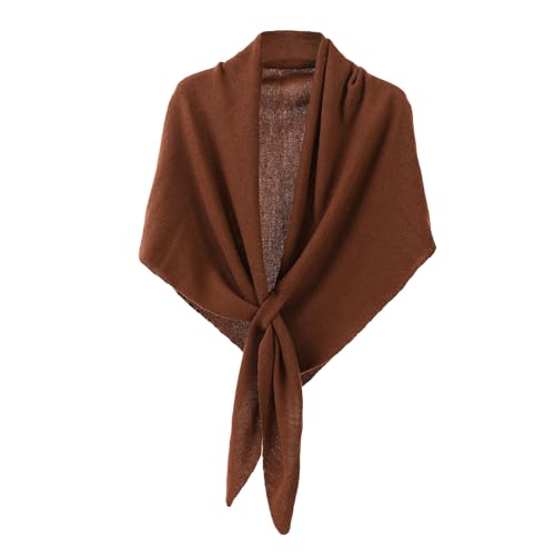 Cashmere Blend Shawl Wraps for Women,Cashmere Poncho Pashmina for Women Travel Scarf for All-Season with Gift Box - color: Coffee