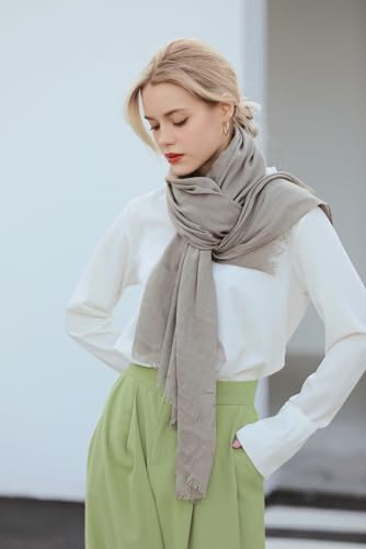 Pashmina Shawl Party Wraps Evening Dress Bridesmaid Long Cotton Scarves for Wedding - color: Khaki 32