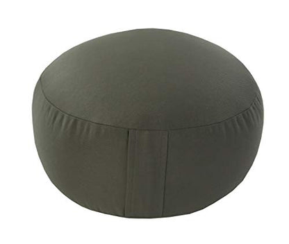 Round Zafu and Zabuton Meditation Cushion Set (2pc) - color: Olive