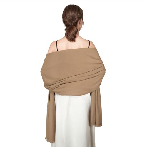 Shawl Wraps for Women Pashmina Shawls and Wraps for Evening Dresses Large Soft Scarf Winter Scarf Wedding Shawl… - color: Bronze