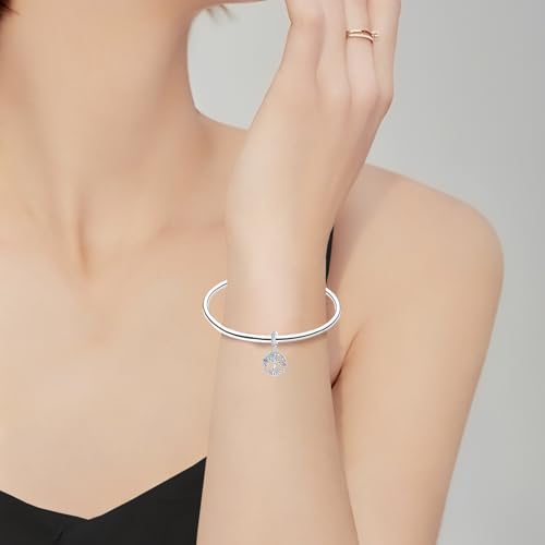 Prayer Cross Elephant Airplane Suitcase Charm 925 Sterling Silver Charms fits for Bracelets Necklace Pendant Bead Charms Jewelry Gift for Women Family - color: 7 Chakra Charm