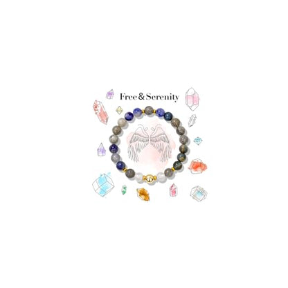 Natural Healing Crystal Bracelet for Wome Anxierty Protection Bracelet Good Luck Jewelry Gift