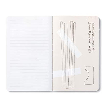 Compendium Softcover Journal - To exist is to change… to go on creating oneself endlessly. – A Write Now Journal with 128 Lined Pages, 5″W x 8″H - color: Creating Multicolor