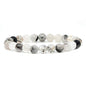 Justinstones Gem Semi Precious Gemstone 8mm Round Beads Stretch Bracelet 7 Inch Unisex - color: Black Rutilated Quartz