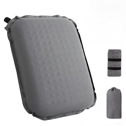 Portable Self-Inflating Seat Cushion, Memory Foam, Travel Airplane Seat Cushion, Suitable for Long Flights, Camping, Stadiums, Offices, Cars & Backpacking