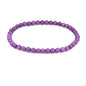 Keleny Gem Semi Precious Gemstones 4mm Round Beads Crystal Stretch Bracelet 7 Inch Unisex - color: Purple Lavendar Phosphosiderite Lepidolite