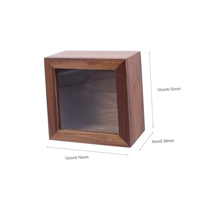 1pc Wooden Storage Box Lid for Organizing Jewelry Cosmetics and Sundries Natural Walnut Desktop Storage Case for Home and Office