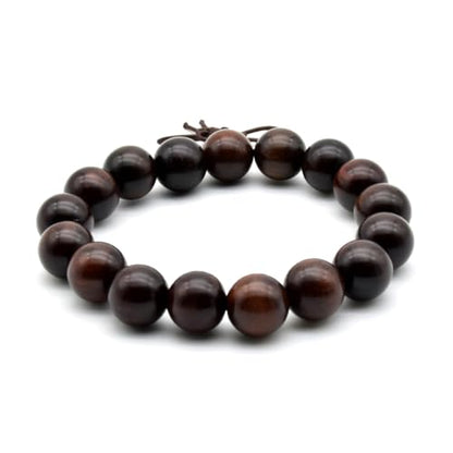 Zen Dear Unisex Natural Rosewood Prayer Beads Buddha Buddhist Prayer Meditation Mala Necklace Bracelet - style: 12mm 17 beads