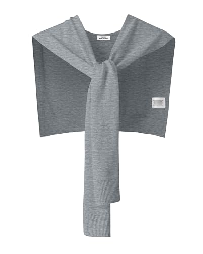 Women's Knitted Sweater Shawl Wrap - Lightweight Scarf/Cape for Downtown Girl, Casual Pashmina Shawls Fashion Accessories - color: Grey