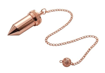 Pencil Design Openable Copper Pendulum for Reiki Healing, Dowsing & Chakra Balancing – Divination & Meditation Tool for Energy Cleansing - color: Pointed Pencil Design
