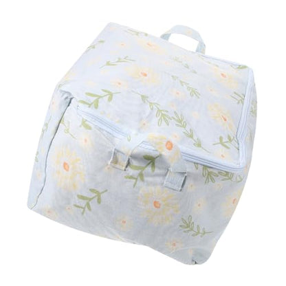 Multipurpose Storage Bag Quilt Storage Bag for Bedroom Clothes Organizer Cotton Material Easy to Carry Handles Wide Application for Luggage and Clothing