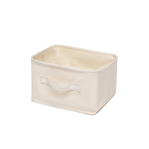 Foldable Storage Bins with Lids Cotton Canvas Rectangular Storage Box Ideal for Organization Lightweight and Durable (9.45 x 7.48 x 5.91) - size: 9.45 x 7.48 x 5.91"