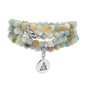 108 Mala Beads Bracelet/Necklace with Buddha Charm – Meditation Beads, Yoga Jewelry, Prayer Beads, Zen Necklace – Ideal Gift for Spiritual Practice - style: Amazonite