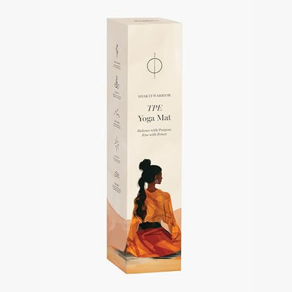 Shakti Warrior TPE Yoga Mat - Artist Designed, Premium eco friendly mats, Non Slip, Non toxic, Great For Regular & Hot Yoga, Pilates and Workouts (72 inch x 24 inch x 6mm thick) - color: Sahasrara