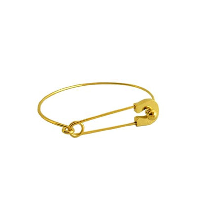 Paperclip Minimalist Bangle Bracelet for Women, Open Adjustable Cuff Bracelet Gold Stackable Dainty Jewelry Gift Set for Her