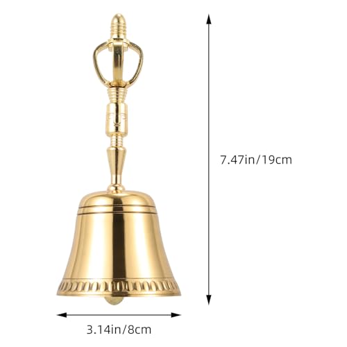 Vaguelly Portable Buddha Prayer Bell Traditional Four-point Hand Bell for Home Meditation Soothing Sound for Relief and Aesthetic Decor