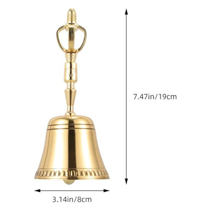 Vaguelly Portable Buddha Prayer Bell Traditional Four-point Hand Bell for Home Meditation Soothing Sound for Relief and Aesthetic Decor