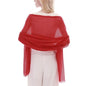 RIIQIICHY Scarf for Women Lightweight Solid Color Long Fashion Gauze Scarves Shawl Wrap - color: Red
