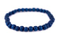 Wood Bead Bracelet - color: Azul Blue, size: Small Beads