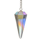 Amazing Gemstone Angel Aura Quartz Crystal Pendulum for Divination - Certified Dowsing Crystals and Healing Stones for Chakra Balancing and Meditation - Enhance Reiki Spiritual Growth - color: Angel Aura Quartz