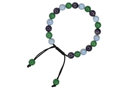 Amazing Gemstone Bracelet for Retirement - Green Aventurine Angelite Amethyst Bracelet Set for Men Women Healing Calming Anxiety Stress Relief Gifts Pulseras Para Hombres Mujer Stocking Stuffers - color: Retirement