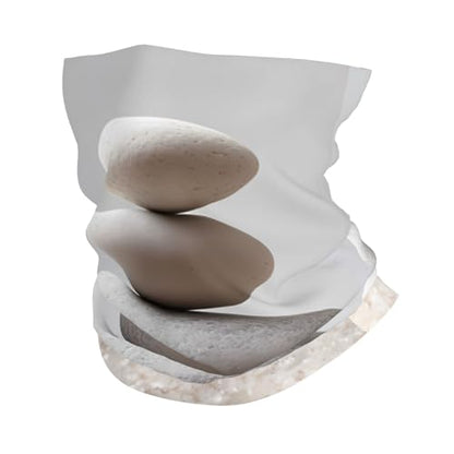 Meditation Stone Pattern Neck Gaiter Face Mask Scarf Bandana Head Wrap Uv Protection Balaclava For Dust Sun Wind Protection