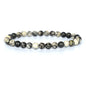 Angelstones Handmade Natural Healing Gemstone 6mm Round Beads Stretch Crystal Bracelet 7 Inch Unisex - color: Picasso Jasper
