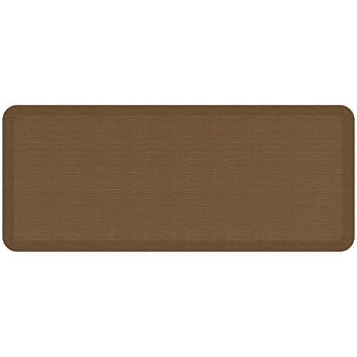 NewLife by GelPro Anti-Fatigue Designer Comfort Kitchen Floor Mat, 20" x48”, Grasscloth Khaki Stain Resistant Surface with 3/4” Thick Ergo-Foam Core for Health and Wellness