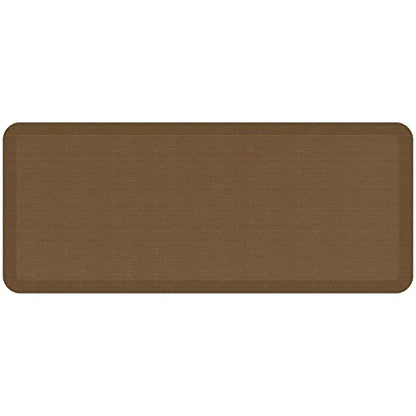 NewLife by GelPro Anti-Fatigue Designer Comfort Kitchen Floor Mat, 20" x48”, Grasscloth Khaki Stain Resistant Surface with 3/4” Thick Ergo-Foam Core for Health and Wellness