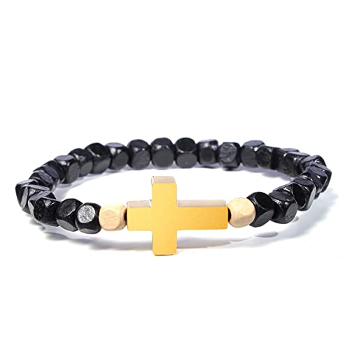 Natural Wood Beads Bracelet for Men Women Wooden Bracelet for Prayer Meditation Healing - color: B2: 2Pcs