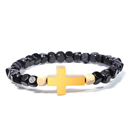 Natural Wood Beads Bracelet for Men Women Wooden Bracelet for Prayer Meditation Healing - color: B2: 2Pcs