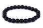 Wood Bead Bracelet - color: Black, size: Medium Beads