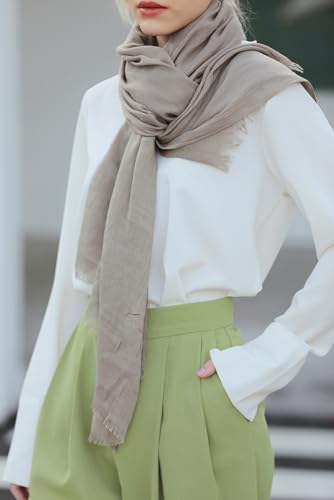 Pashmina Shawl Party Wraps Evening Dress Bridesmaid Long Cotton Scarves for Wedding - color: Khaki 32