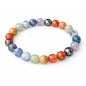The Alchemist's Arcanum Adjustable Beaded Wrist Accessory for Men and Women, Stretch Fit Stone Bead Jewelry for Daily Wear and Gifting - color: 7 Chakra & Hematite Beads
