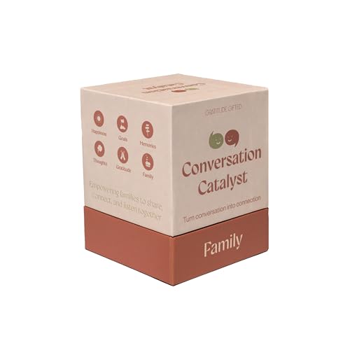 Gratitude Gifted Family Conversation Card Game with Brown 5-Minute Guided Gratitude Journal for Men & Women