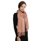 RIIQIICHY Women's Scarf Pashmina Shawls and Wraps for Evening Dress Bridesmaid Wedding Bridal Winter Warm Long Large Scarves - color: Dull Peach