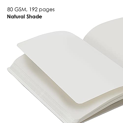 myPAPERCLIP Executive Series A5 Plain Notebook | 192 Pages, 80 GSM, Soft Cover, A5 (5.83 x 8.27 in) | Flat Lay | Bookmark, Elastic Closure & Back Pocket | Blue - color: Blue, size: A5, Plain
