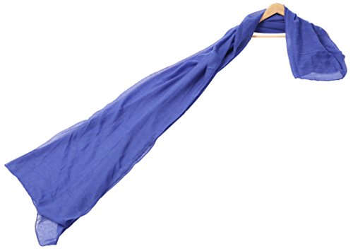 Women's Cotton Scarves Lady Light Soft Fashion Solid Scarf Wrap Shawl - color: Loyal Blue