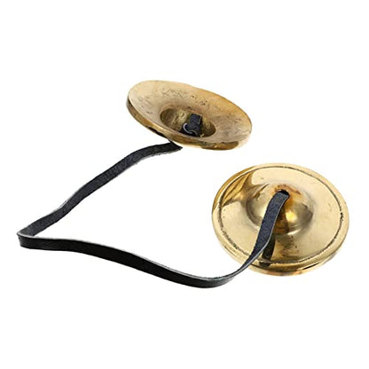 1Pc Handmade Copper Cymbal Bell for Yoga Meditation Durable Religious Musical Instrument for Mindfulness and Sound Healing Produces Harmonic Tones for Positive Energy